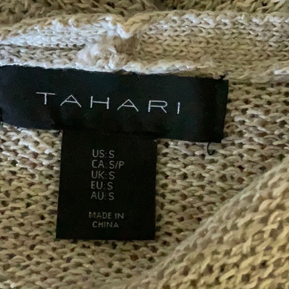 TAHARI open front cardigan. Long sleeves. Size S - Picture 5 of 6